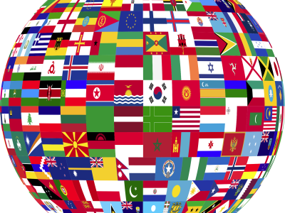 Globus med flag